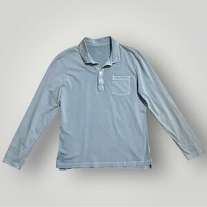 Billy Reid Slim Fit Garment Dyed Long Sleeve Shirt Men's Large 100% Cotton